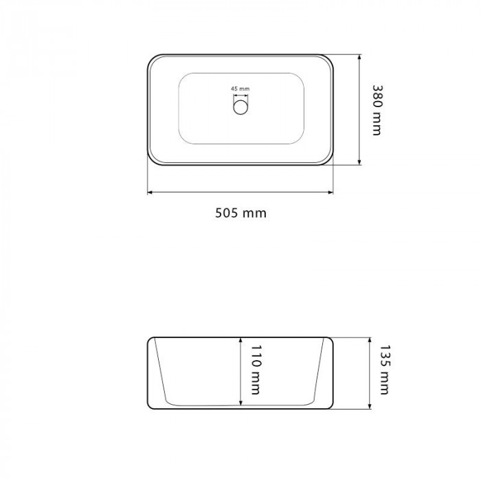 Умивальник (раковина) VBI ATRANI SMOKE BLUE накладний