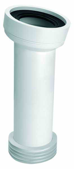 Колено-подключение к WC под углом 14 с уплотнителем (длинное) WC-CON7