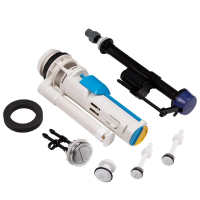 Комплект арматури: Mixxus Premium Button-1801-1/2" спускна 2-х кнопочна + наповнювальна з нижнім підведенням, пласт. різьблення 1/2" (MP6607)