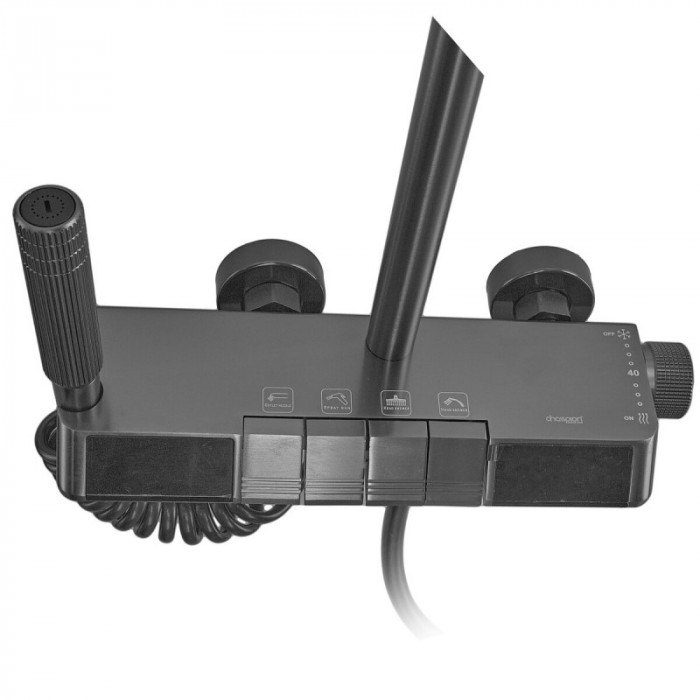 Душова колона Champion PBR-009-J Graphite зі змішувачем з кнопковим перемикачем, 4 режими (CH6502)