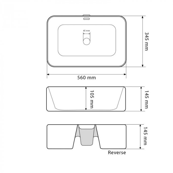 Умивальник (раковина) VBI ARABBA M BEIGE STONE MATT накладний