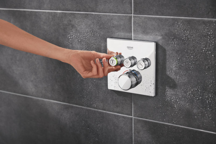 Душова система прихованого монтажу на 3 виходи з термостатом Grohe Grohtherm SmartControl (34864000)