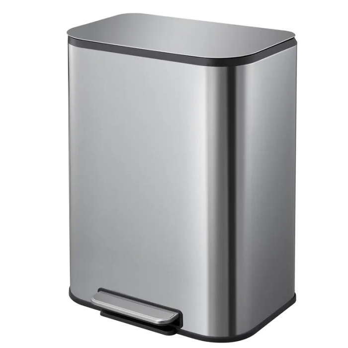 Відро для сміття з плавним закриттям прямокутне Mixxus Cubic-TC0105 SS Color 5л колір наржавійка (MI7088)