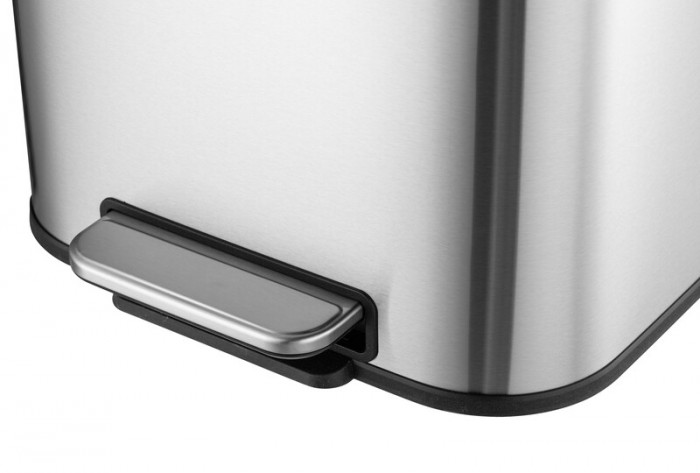 Відро для сміття з плавним закриттям прямокутне Mixxus Cubic-TC0105 SS Color 5л колір наржавійка (MI7088)