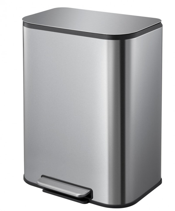 Відро для сміття з плавним закриттям прямокутне Mixxus Cubic-TC0105 SS Color 5л колір наржавійка (MI7088)