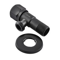 Кран для підключення сантехприладів Mixxus VAL-06-1/2x1/2 Black з нерж.ст.SUS304(чорн.) (MI6058)