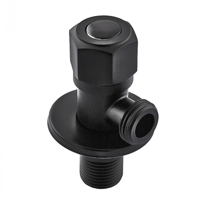 Кран для підключення сантехприладів Mixxus VAL-06-1/2x1/2 Black з нерж.ст.SUS304(чорн.) (MI6058)