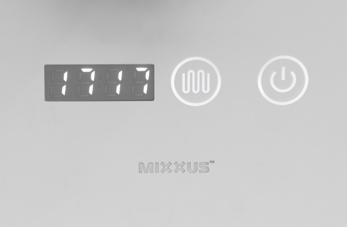 Дзеркало Mixxus PLAIN MV02-60x80 з Led Touch, Anti-fog, димером, регулятором яскравості, годинником (MI6933)