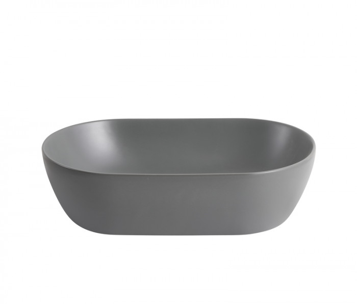 Раковина накладна Mixxus Premium ELLIPSE-0109 GRAY 500x300x140mm (MP6653)