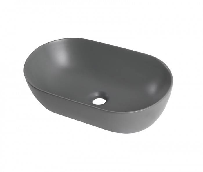 Раковина накладна Mixxus Premium ELLIPSE-0109 GRAY 500x300x140mm (MP6653)