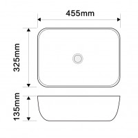 Раковина накладна MIXXUS PREMIUM DIVERSE-0112 MARBLE 455х325х135mm (MP6543)