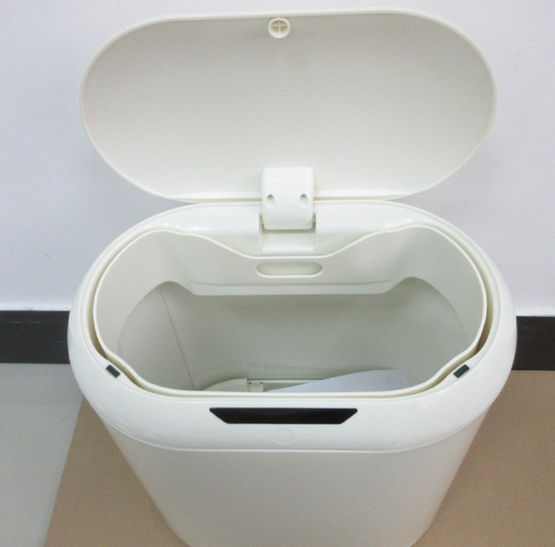 Відро для сміття сенсорне овальне Mixxus Premium Topper-TC0112 White 12л колір білий (MI7082)