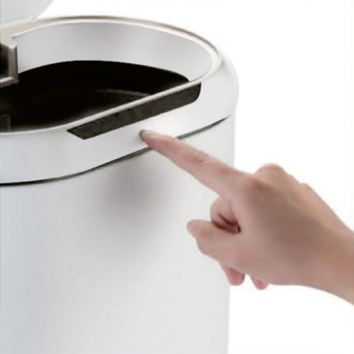 Відро для сміття сенсорне овальне Mixxus Premium Topper-TC0112 White 12л колір білий (MI7082)