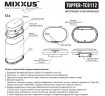 Відро для сміття сенсорне овальне Mixxus Premium Topper-TC0112 White 12л колір білий (MI7082)