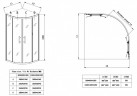 Душова кабіна без піддону Koer SR SC04-90x90x195-TR-01 прозоре скло Easy Clean 5мм, хром (KR5360)