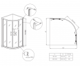 Душова кабіна без піддону Koer SR SC04-90x90x195-TR-01 прозоре скло Easy Clean 5мм, хром (KR5360)
