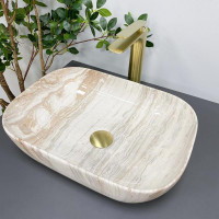 Умывальник (раковина) VBI RAVENNA TRAVERTINE GLOSSY накладной