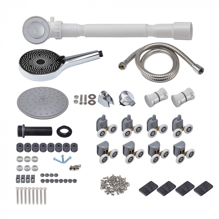 Бокс душовий без гідромасажу Mixxus WAVE SB02-120x80x215-R-FB SATIN з низьким піддоном (MI6893)