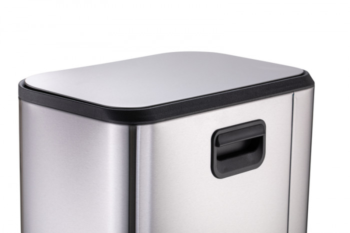 Відро для сміття з плавним закриттям прямокутне Mixxus Cubic-TC0105 SS Color 5л колір наржавійка (M