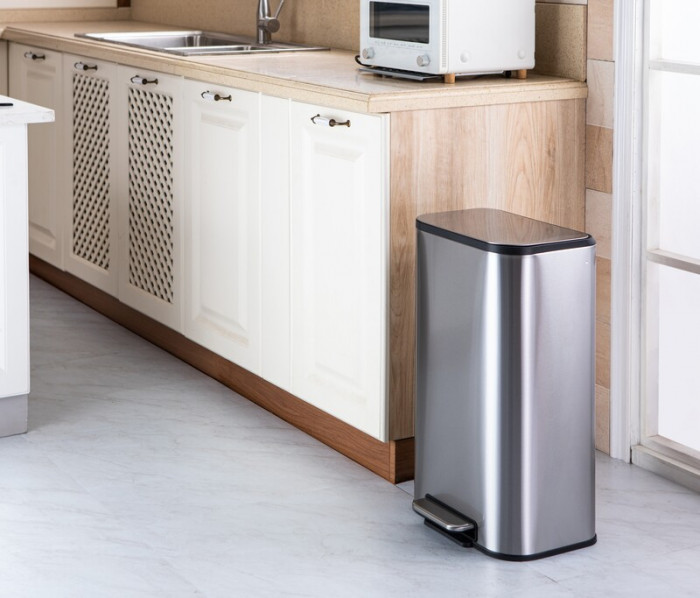 Відро для сміття з плавним закриттям прямокутне Mixxus Cubic-TC0105 SS Color 5л колір наржавійка (M