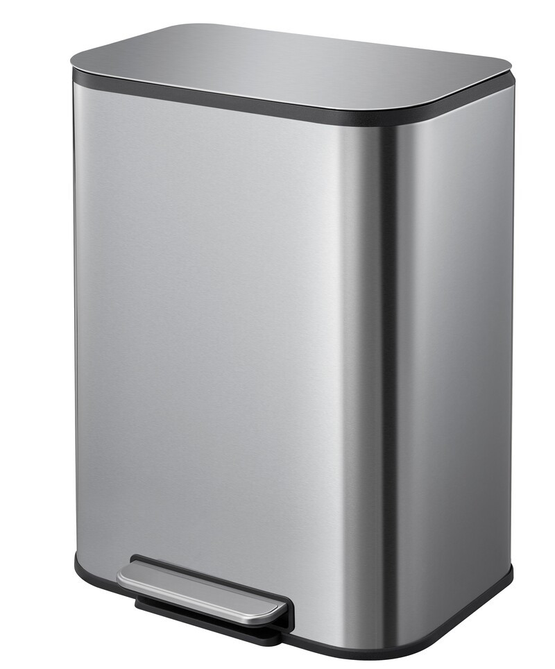 Відро для сміття з плавним закриттям прямокутне Mixxus Cubic-TC0105 SS Color 5л колір наржавійка (M
