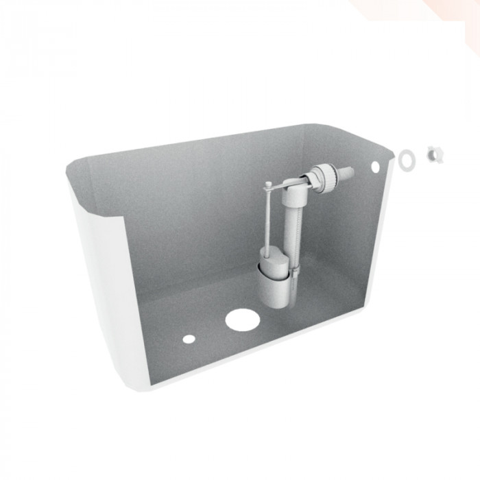 Арматура наповнювальна з боковим підведенням Zerix AN-02 та пластик. різьбленням 1/2 (ZX4964)