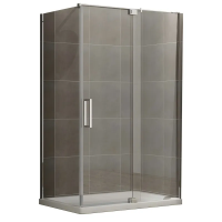 Душова кабіна без піддону Koer SR SC02-100x80x200-TR-01 прозоре скло Easy Clean 8мм, хром (KR5355)