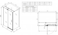 Душова кабіна без піддону Koer SR SC02-100x80x200-TR-01 прозоре скло Easy Clean 8мм, хром (KR5355)