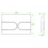 Панель змиву Koer KT-0604-07 240x160x10mm пластикова, кнопка закруглена (KR5325)