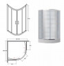 Кабіна півкругла MODERN 90x90x185 універсальна: скло mrozone, профіль хромований