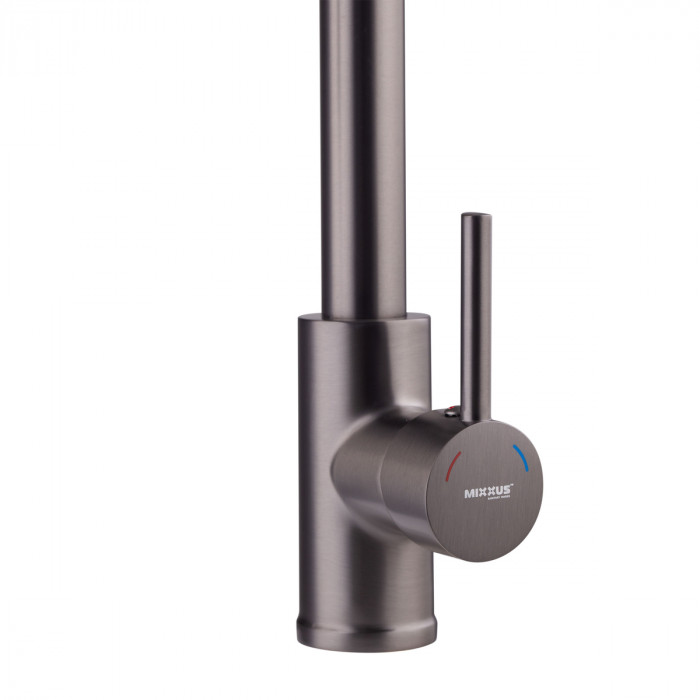 Змішувач для кухні з виливом пружина Mixxus Premium SPRING 017 GRAPHITE (MI6952)