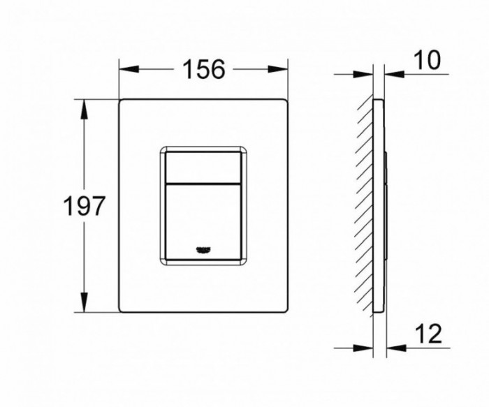 Панель змиву Grohe Skate Cosmopolitan для унітазу (38732000)