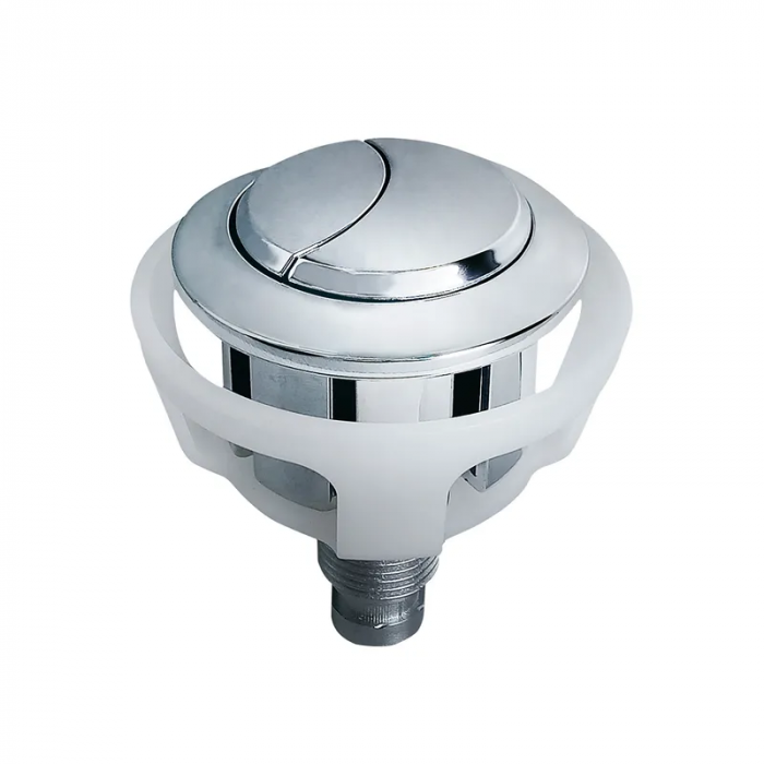 Кнопка спуску води Koer KT-1403 для пневматичного зливного клапана подвійна для KT-0201 (колір хром) (KR5700)