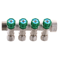Колектор для теплої підлоги Koer KR.1124-4 1"x4 ways (KR2834)