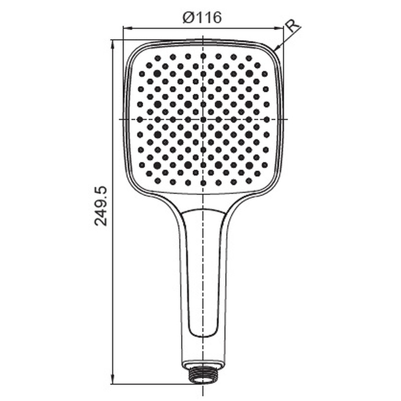 Лійка для душу Koer KP-0402-03 (3 функції) (KR4987)