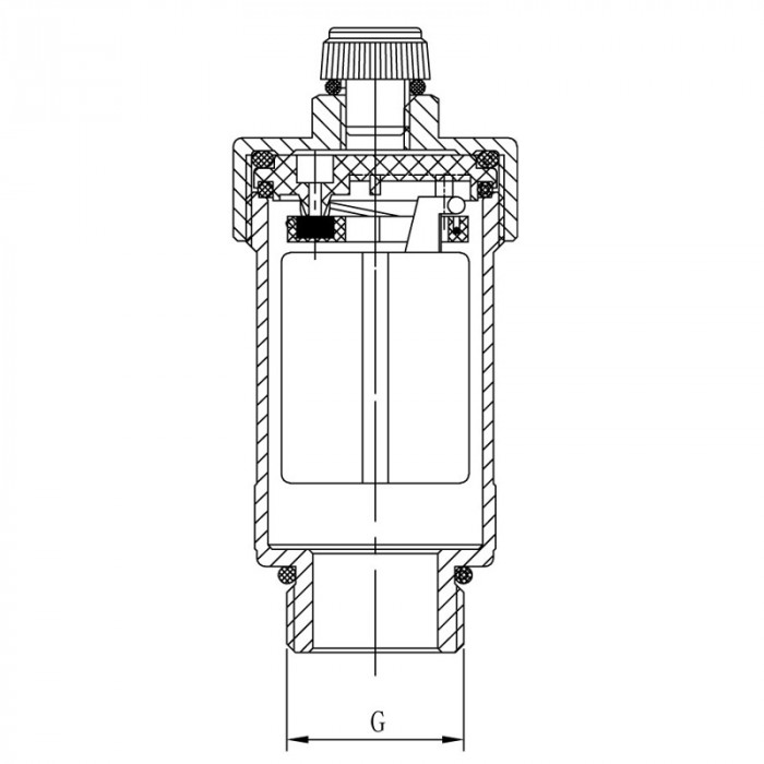 Повітровідвідник автоматичний прямий 1/2" KOER KR.1245 (KR3117)