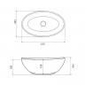 Умивальник (раковина) VBI PARMA MARBLE GREEN MATT накладний