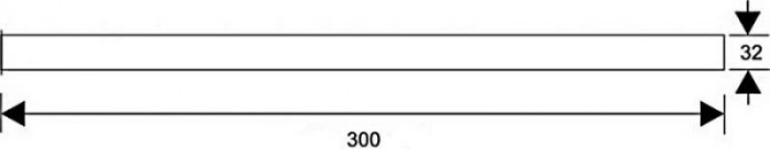 Труба хромована для сифону до умивальника 32 х 300 мм RS4-AB