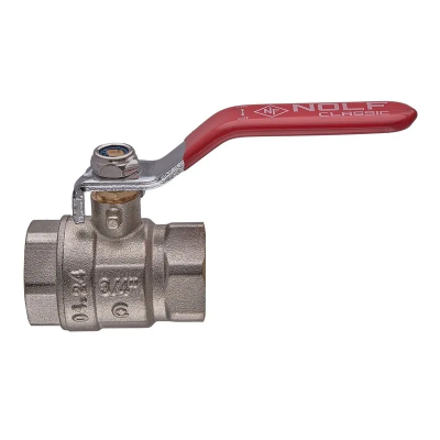 Кран кульовий Nolf classic NFC.611-08-3/4&quot; FF ГГВ, ручка &quot;важіль&quot; червона (NF3145)