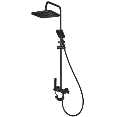 Душова колона Armata BCS-009-J Black зі змішувачем з кнопковим перемикачем, 4 режими (CH6508)