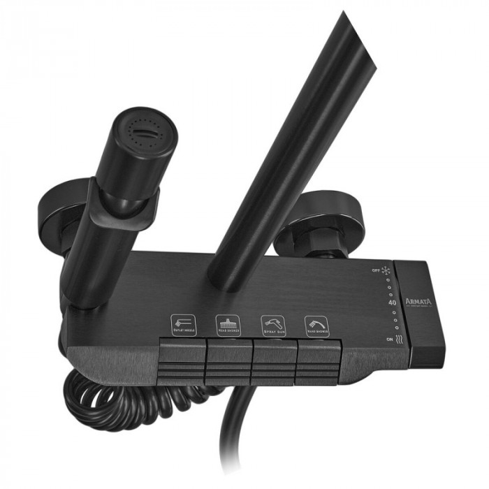 Душова колона Armata BCS-009-J Black зі змішувачем з кнопковим перемикачем, 4 режими (CH6508)