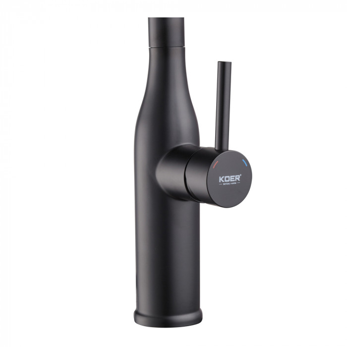 Кухонний змішувач з висувним виливом KOER KI-70004-05 (нерж. сталь) (KR3386)