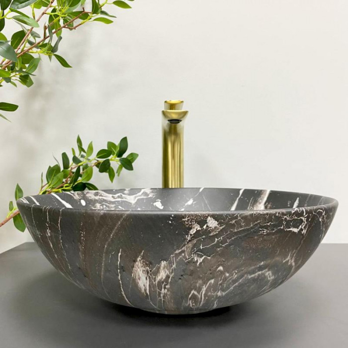 Умивальник (раковина) VBI AMALFI BLACK ONYX MATT накладний