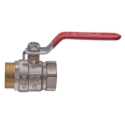 Кран кульовий Nolf classic NFC.621-32-1 1/4&quot; FM ГШВ, ручка &quot;важіль&quot; червона (NF3141)