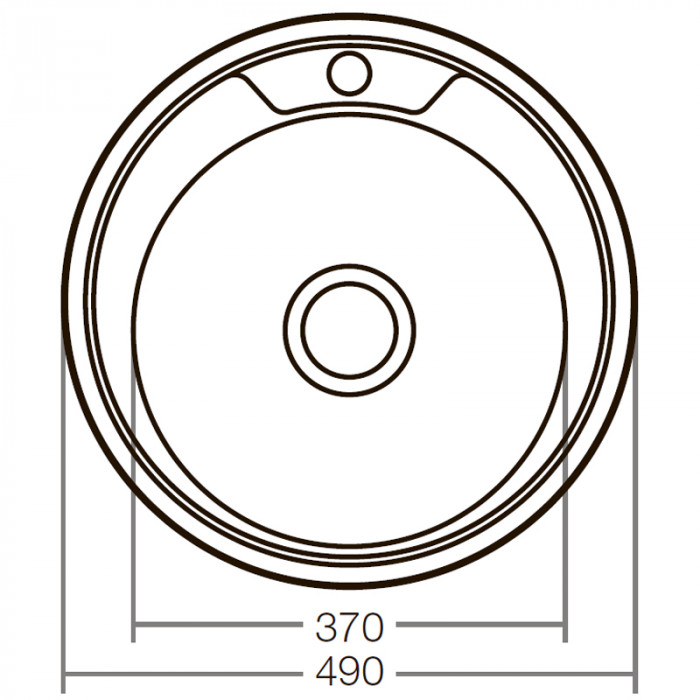 Мийка кухонна ZERIX Z490-06-170E (satin) (ZX2618)
