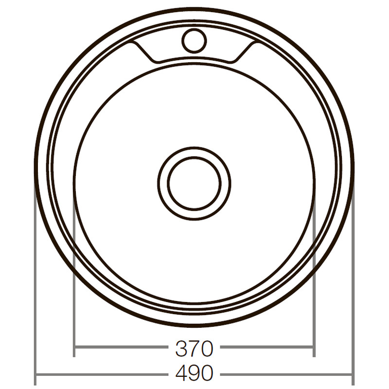 Мийка кухонна ZERIX Z490-06-170E (satin) (ZX2618)