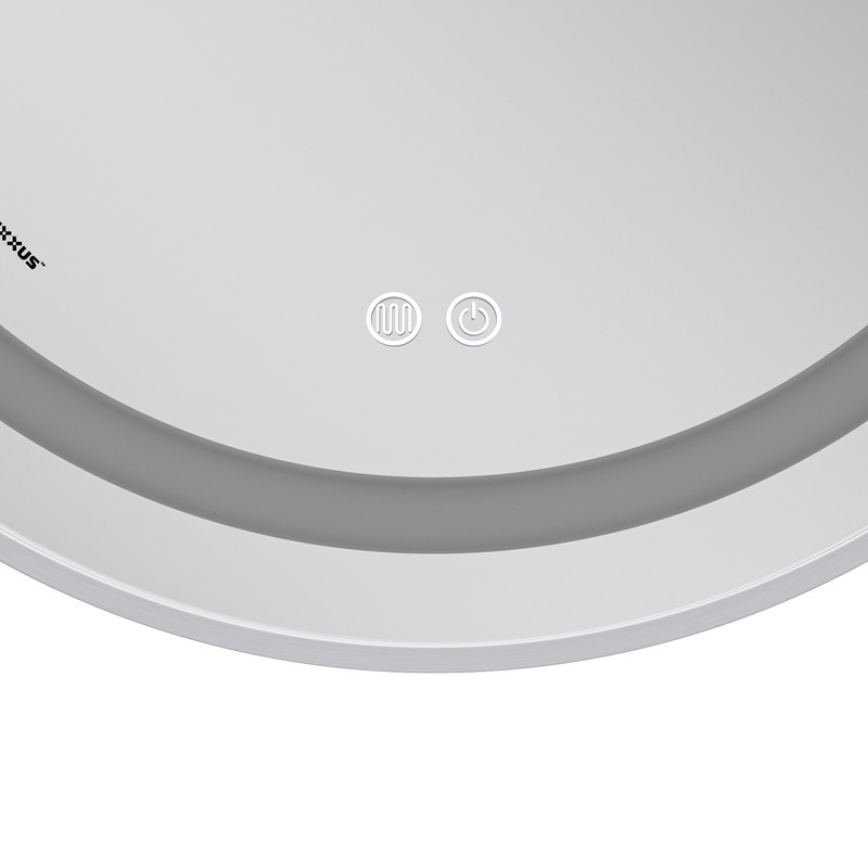 Дзеркало MIXXUS PREMIUM ELLIPSE MV05-80x70-REVERSE WHITE з LED Touch, Anti-fog, димером (3-6,5kK) (MP6645)