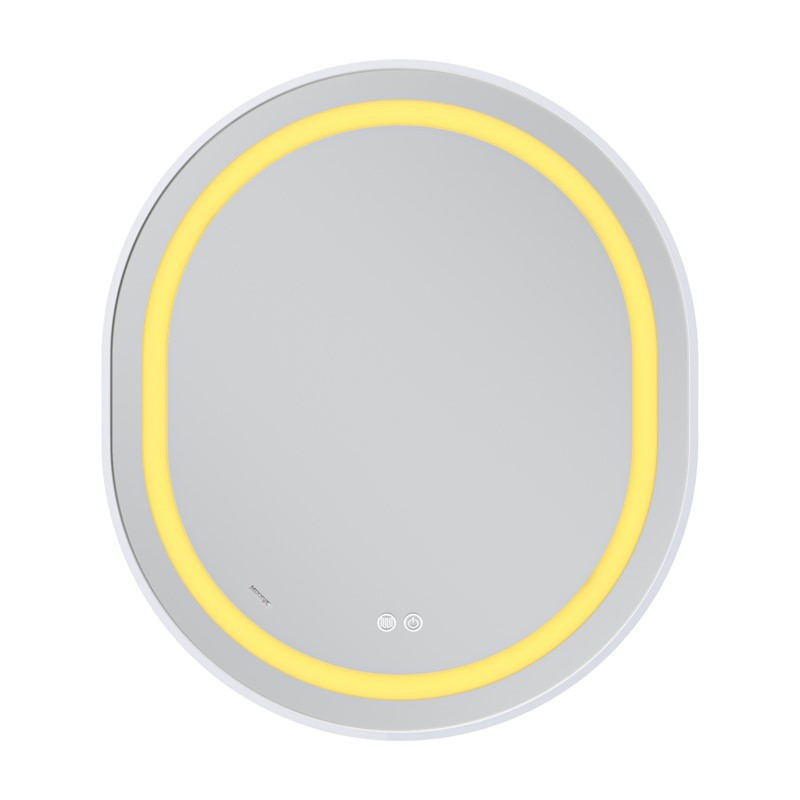 Дзеркало MIXXUS PREMIUM ELLIPSE MV05-80x70-REVERSE WHITE з LED Touch, Anti-fog, димером (3-6,5kK) (MP6645)