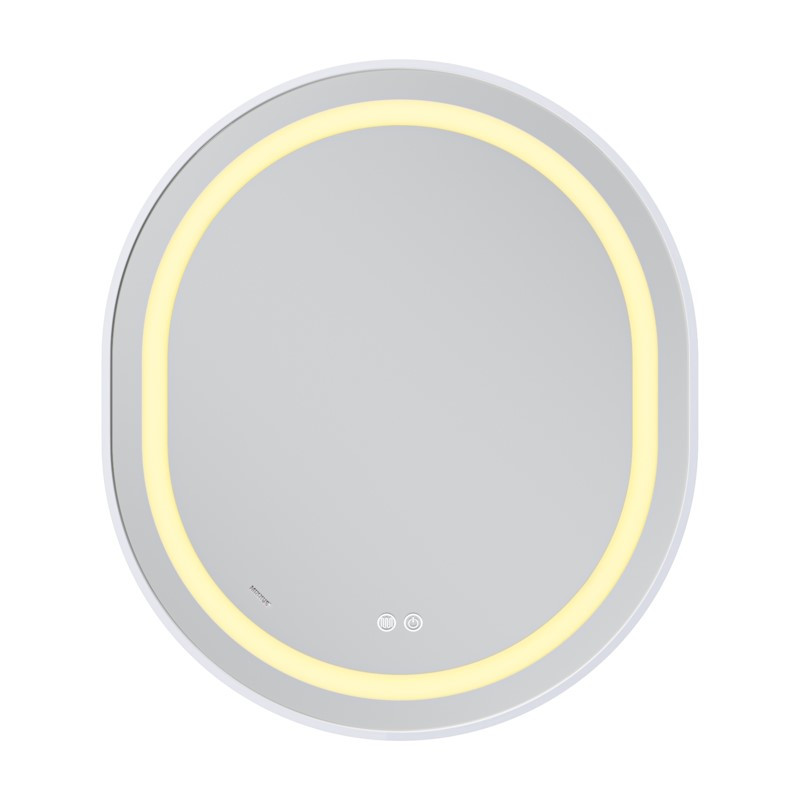 Дзеркало MIXXUS PREMIUM ELLIPSE MV05-80x70-REVERSE WHITE з LED Touch, Anti-fog, димером (3-6,5kK) (MP6645)