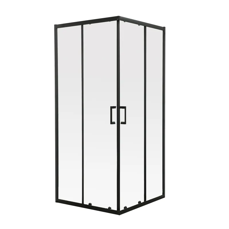 Душова кабіна без піддону MIXXUS PREMIUM DIVERSE SC02-90x90x195-TR BLACK прозоре скло 5мм (MI6862)